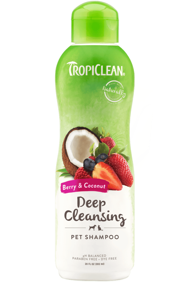 Tropiclean – Shampoing *Nettoyant en Profondeur* baies et noix de coco 20oz