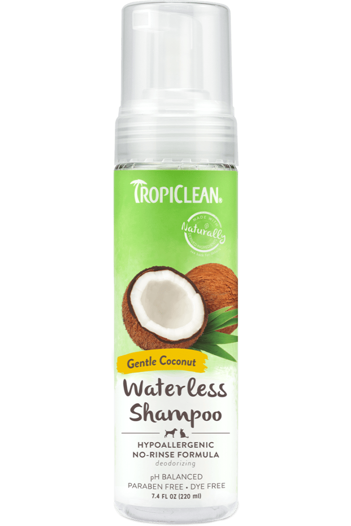 Tropiclean – Shampoing sans rinçage hypoallergénique noix de coco 7,4oz