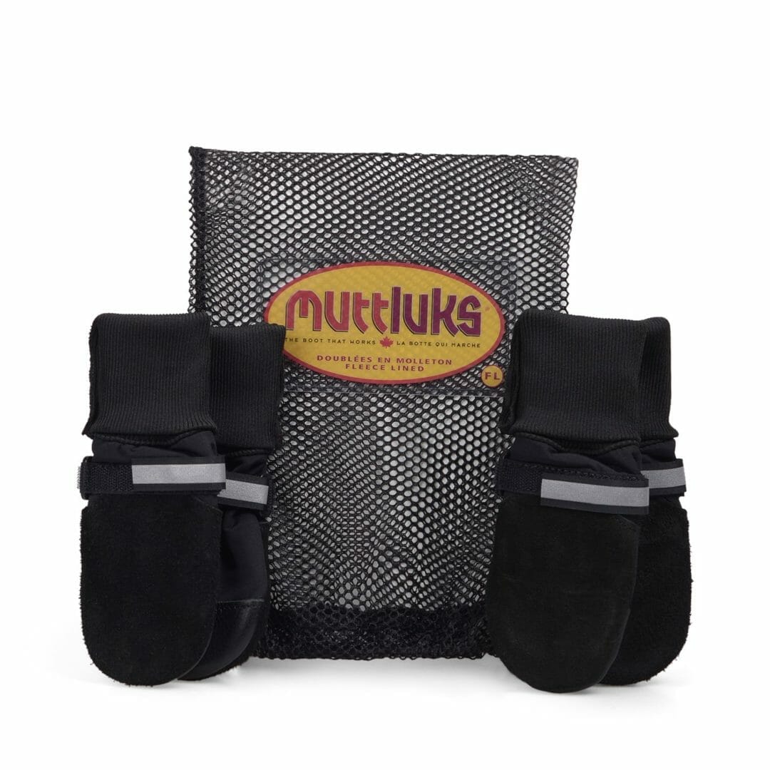 Muttluks – Bottes d'hiver doublées noir – 4 bottes/pqt