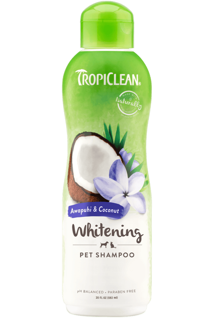 Tropiclean – Shampoing *Pelage Blanc* Awapuhi et noix de coco 20oz
