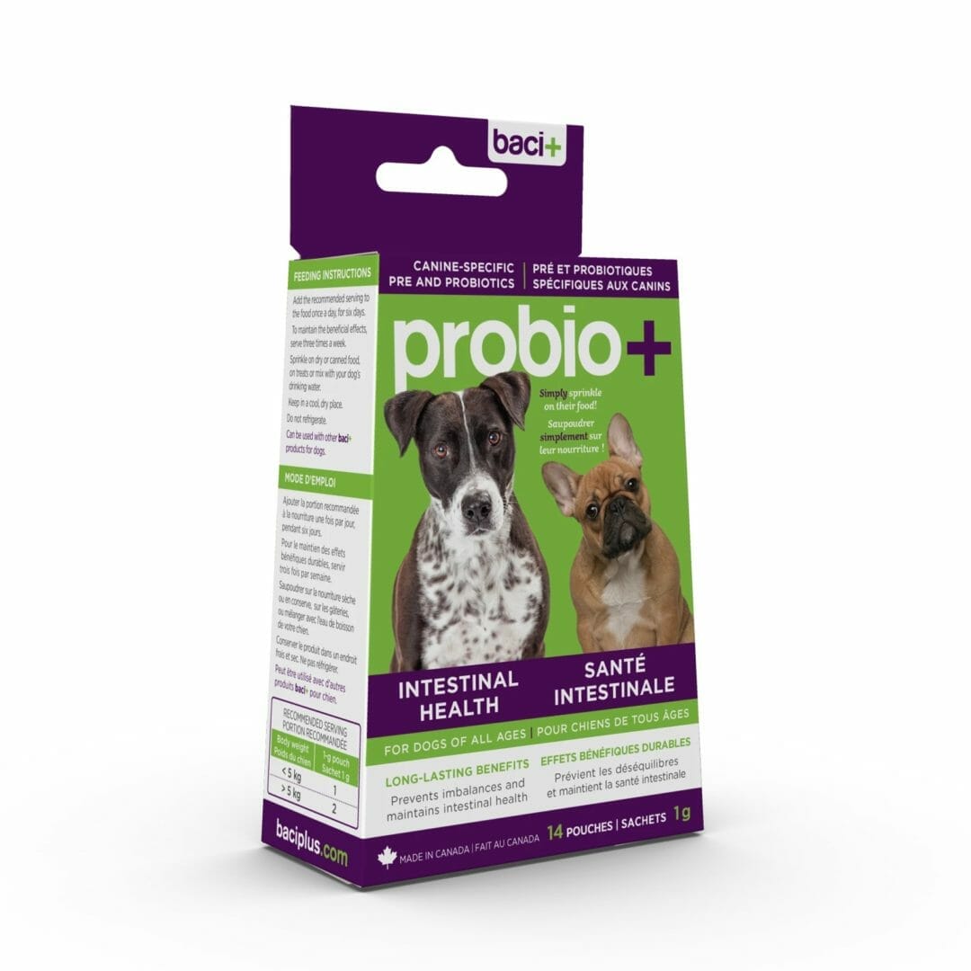 Baci + – Probio+ Pré et probiotiques prévention et maintien pour chiens