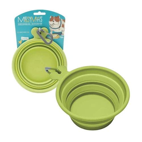Messy Mutts – Bol Silicone Rétractable - Vert