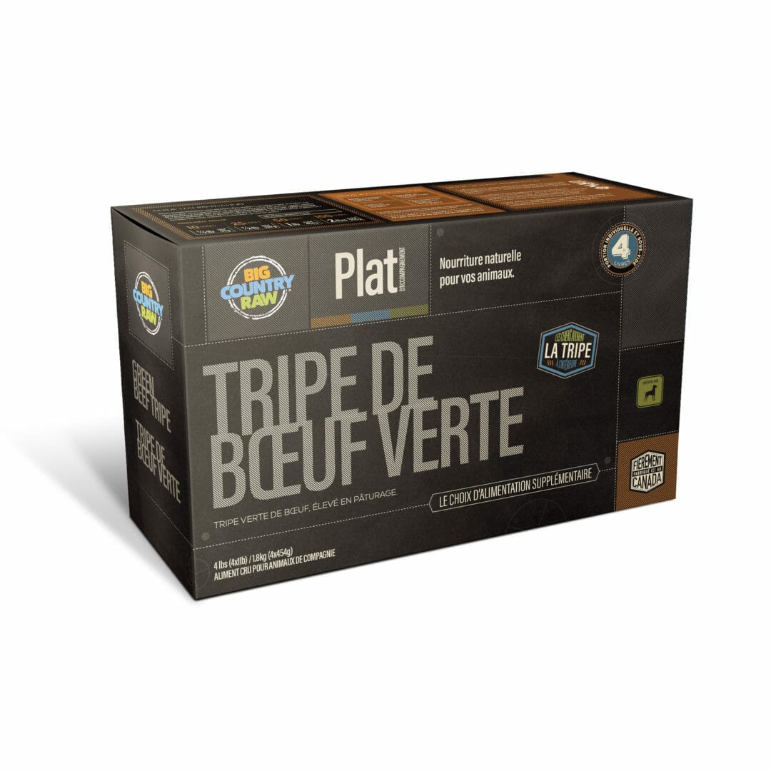 Big Country Raw –  Plat d'accompagnement – Tripe de boeuf verte - 4lbs
