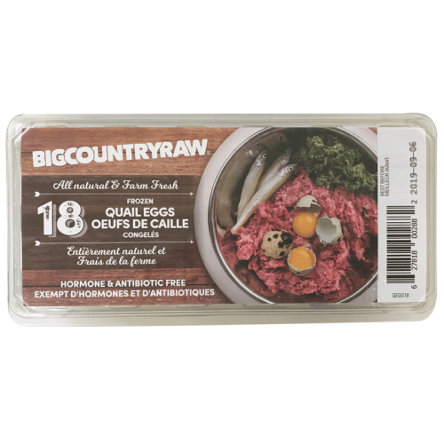 Big Country Raw – Oeufs de caille congelés – 18 oeufs