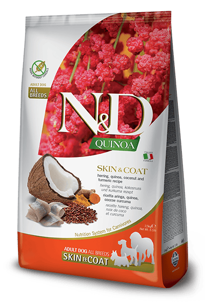 Farmina –  N&D Quinoa - Peau et Pelage – Sans Grains - Hareng