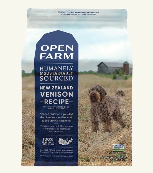 Open Farm – Recette de venaison de la Nouvelle-Zélande – Sans grains