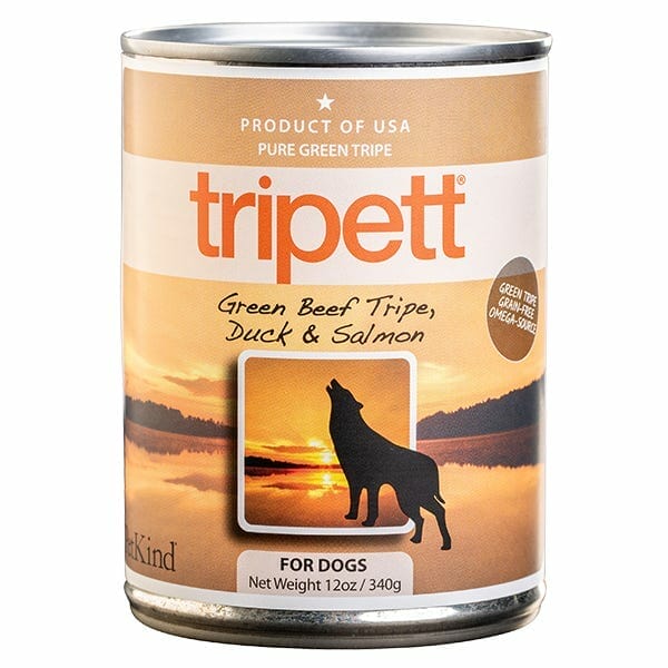 Petkind – Tripett tripes vertes boeuf, canard et saumon – 340g