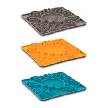 Messy Mutts – Tapis interactif en silicone à lécher – 3 surfaces